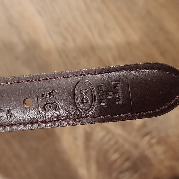 Vintage Trafalgar Belt Ribbon Ducks Mallards Leather Accents Brass Men's size 34 - Picture 7 of 8